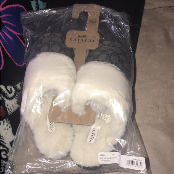 Coach Ziva slipper size 8 black/coal Newπ₯ - Picture 7 of 8